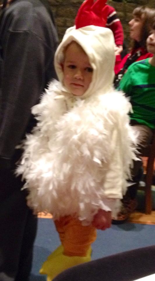 everyone loves the Nativity chicken!